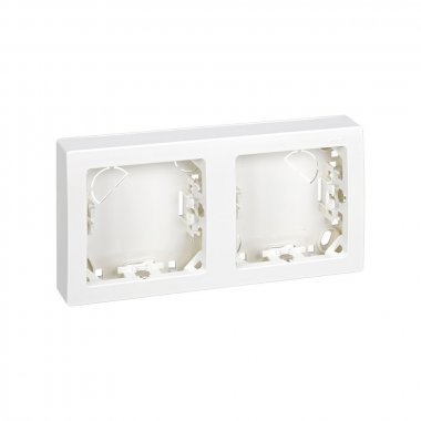 Фотография товара 'Simon 73620-60 Рамка на 2 поста для горизонтального монтажа белого цвета 73 Loft'