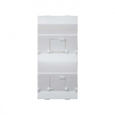 Фотография товара 'Simon S80B-9 Модуль S наклонный на 2 разъема RJ45 со шторками'