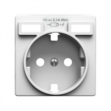 Фотография товара 'Simon 8200049-090 Накладка для розетки Schuko с з/у USB A+A'