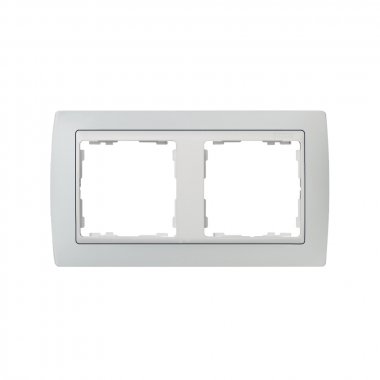 Фотография товара 'Simon 82621-33 Рамка на 2 поста, серый/белый, S82'