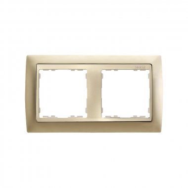 Фотография товара 'Simon 82924-34 Рамка на 2 поста, металл, шампань/шампань, S82'