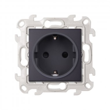 Фотография товара 'Simon 2450432-038 Розетка со шторками Schuko 2Р+Е, 16A 250В'