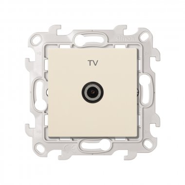 Фотография товара 'Simon 2450477-031 Розетка TV одиночная, сл.кость, S24'