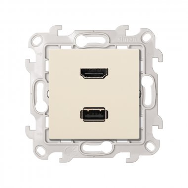 Фотография товара 'Simon 2411095-031 Розетка HDMI v1.4 + USB 2.0 (передача данных)'