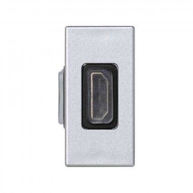 Фотография товара 'Simon K129B-8 Розетка узкая HDMI v1.3, алюминий, K45, Connect'