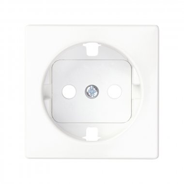 Фотография товара 'Simon 82041-30 Накладка со шторками для розетки Schuko 2Р+Е, белый, S82'
