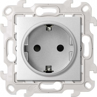 Фотография товара 'Simon 2420432-033 Розетка со шторками Schuko 2Р+Е, 16A 250В~ P&Go'