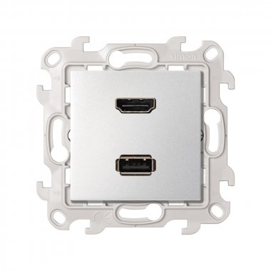 Фотография товара 'Simon 2411095-033 Розетка HDMI v1.4 + USB 2.0 (передача данных)'