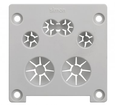 Фотография товара 'Simon KCFC06-24 Заглушка с вводом сдвоенных кабелей для KFC'