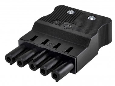 Фотография товара 'Simon CR5003-14 Разъем "мама" на кабель, 5 контактов, винт., графит, QC'