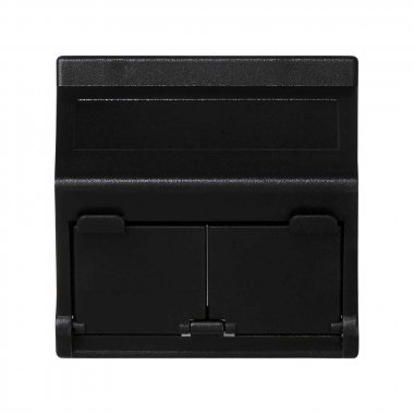 Фотография товара 'Simon KB80-14 Накладка наклонная на 2 разъема RJ45 со шторками'