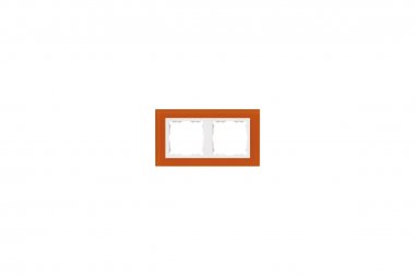Фотография товара 'Simon 82627-65 Рамка на 2 поста, стекло, оранжевый/белый, S82N'
