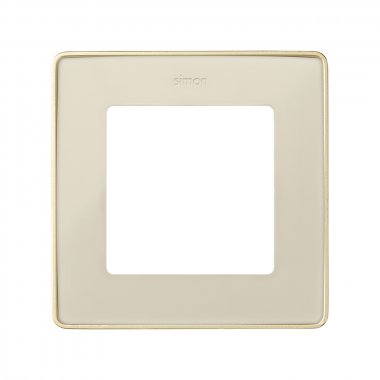 Фотография товара 'Simon 8201610-248 Рамка на 1 пост, сл.кость/металл.шампань, S82D'