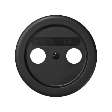 Фотография товара 'Simon 88097-38 Накладка для розетки R-TV+SAT с пикт."R-TV SAT", графит, S88'