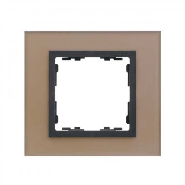 Фотография товара 'Simon 82817-34 Рамка на 1 пост, стекло, медь/графит, S82N'