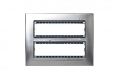 Фотография товара 'Simon 82851-38 Рамка на 16 узких мех-мов, 2 ряда, графит, S82Centr'