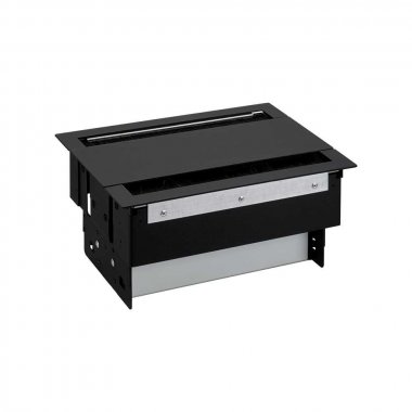 Фотография товара 'Simon 46403020-138 Двусторонний врезной x8 розеточный блок, щетка, 6x2P+E, 4xRJ45'