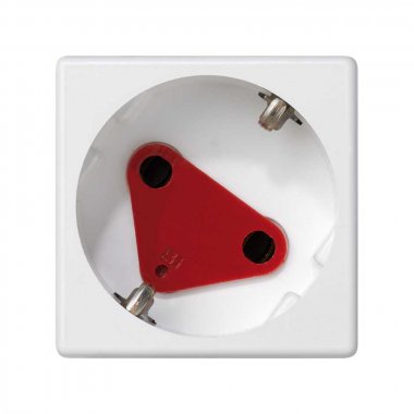 Фотография товара 'Simon KS11-9 Розетка со шторками и блокировкой Schuko 2Р+Е 16A 250В~'