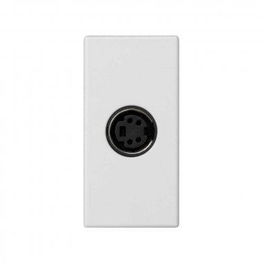 Фотография товара 'Simon K103B-9 Розетка узкая S-video, белый, K45, Connect'