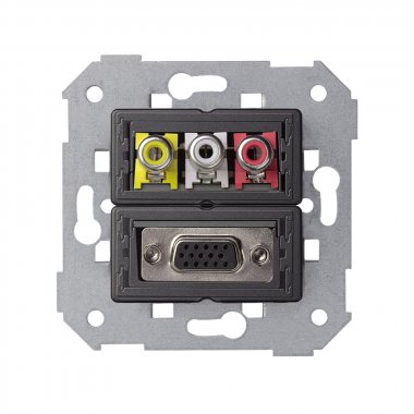 Фотография товара 'Simon 7500092-039 Розетка VGA HD15 + 3RCA, S75'
