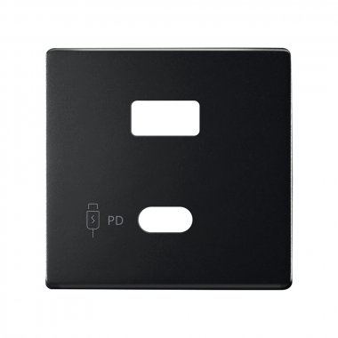 Фотография товара 'Simon 8201296-098 Накладка для заряд.устройства USB A+C, мат.черный, S82C'