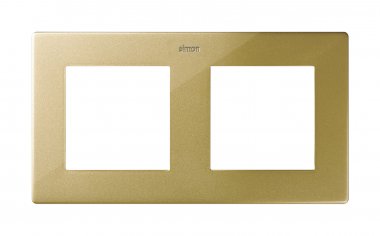 Фотография товара 'Simon 2400620-166 Рамка на 2 поста, мат.золото, S24'