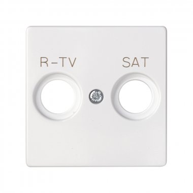 Фотография товара 'Simon 82097-50 Накладка для розетки R-TV+SAT с пикт."R-TV SAT", белый, S82Centr'