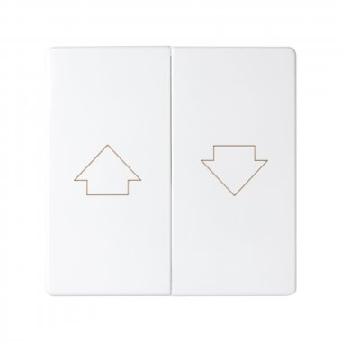 Фотография товара 'Simon 82028-30 Клавиша двойная для выкл-ля жалюзи с блок. и пикт."Стрелки", белый, S82'