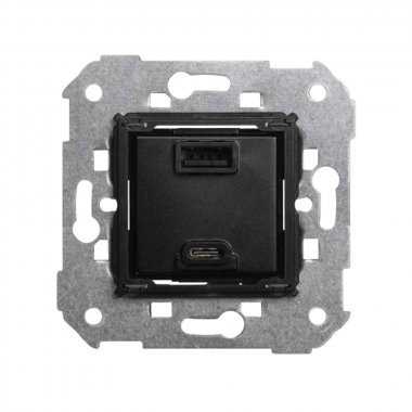 Фотография товара 'Simon 7511296-039 Зарядное устройство USB A+C QC3.0 18W, 230В~, S75'