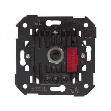 Фотография товара 'Simon 75312-39 Светорегулятор электронный повор-нажимной, проходной, 100-1000Вт 230В~, S75'