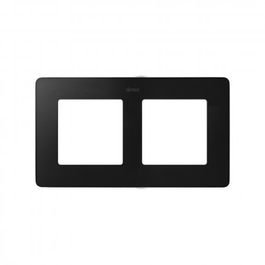 Фотография товара 'Simon 8200620-296 Рамка на 2 поста, мат.титан/черный, S82D'