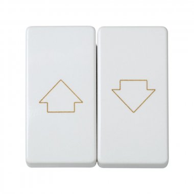 Фотография товара 'Simon 27332-35 Двухклавишный кнопочный выкл-ль для жалюзи, c блокировкой, 10A 250В'