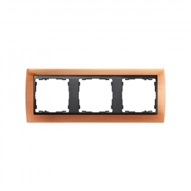 Фотография товара 'Simon 82834-36 Рамка на 3 поста, металл, медь/графит, S82'