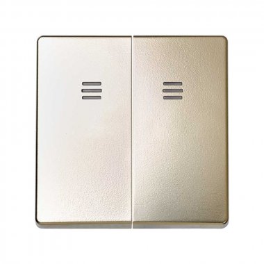 Фотография товара 'Simon 8202025-034 Клавиша двойная для вык-ля с голубой подсв., шампань, S82'