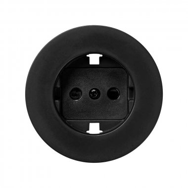 Фотография товара 'Simon 88041-68 Накладка со шторками для розетки Schuko 2Р+Е, графит, S88'