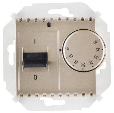 Фотография товара 'Simon 1591775-034 Регулятор т/пола механический с датчиком 3600Вт, 16A 250В'