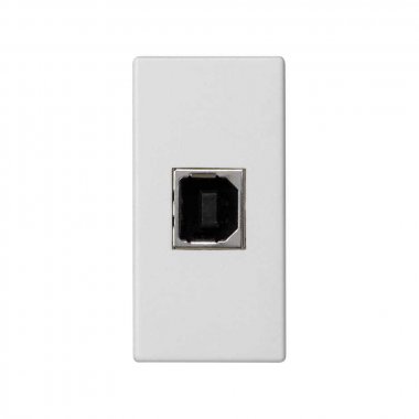 Фотография товара 'Simon K131B-9 Розетка узкая USB 2.0 Тип В (передача данных), белый, K45, Connect'