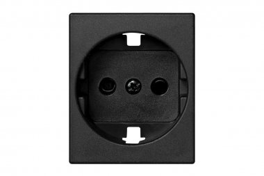 Фотография товара 'Simon 82041-58 Накладка со шторками для розетки Schuko 2Р+Е, графит, S82Centr'