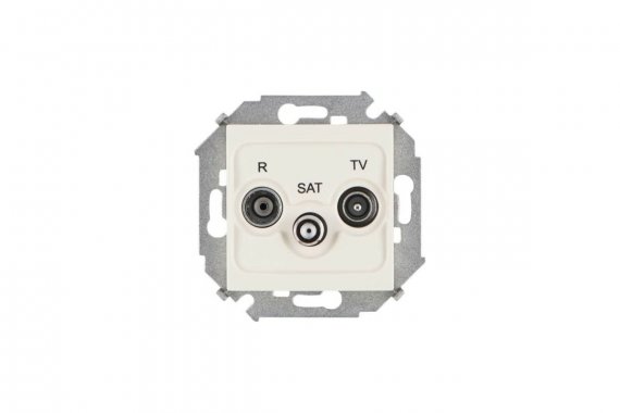 Фотография товара 'Simon 1591466-031 Розетка R-TV-SAT одиночная, сл.кость, S15'