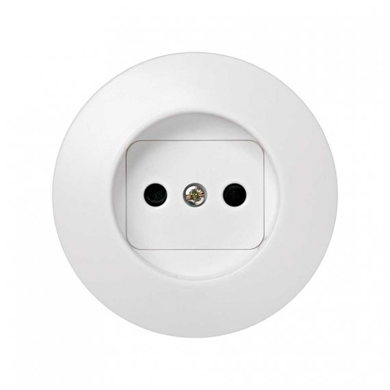 Фотография товара 'Simon 88040-60 Накладка со шторками для розетки 2Р, белый, S88'