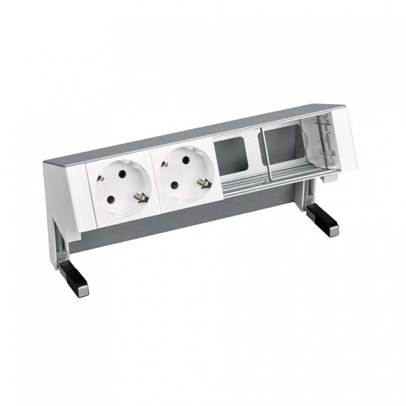 Фотография товара 'Simon 42402000-133 Настольный x4 розеточный блок, 2х2P+E, 2 пустых модуля'