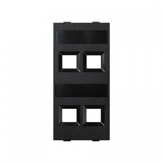 Фотография товара 'Simon S076C-14 Модуль S прямой на 4 разъема RJ45 без шторок'