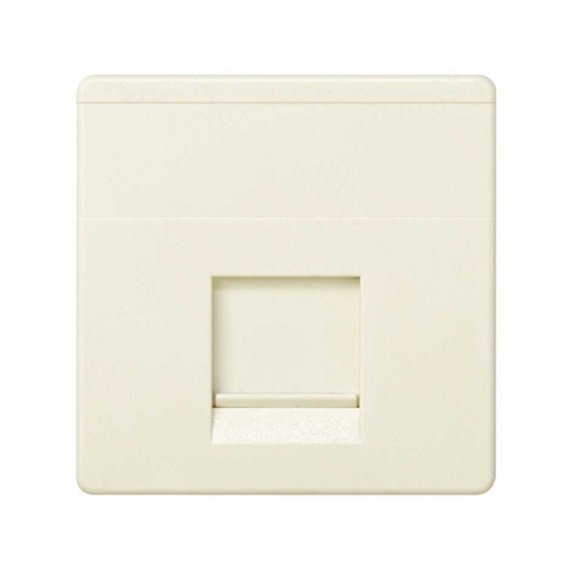 Фотография товара 'Simon 27087-32 Накладка прямая со шторкой на 1 разъем RJ45, сл.кость, S27'