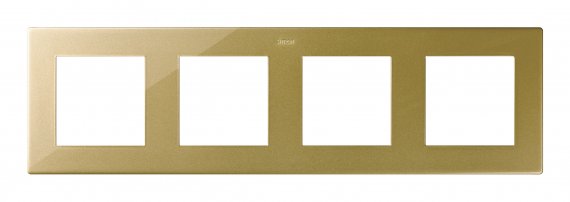 Фотография товара 'Simon 2400640-166 Рамка на 4 поста, мат.золото, S24'