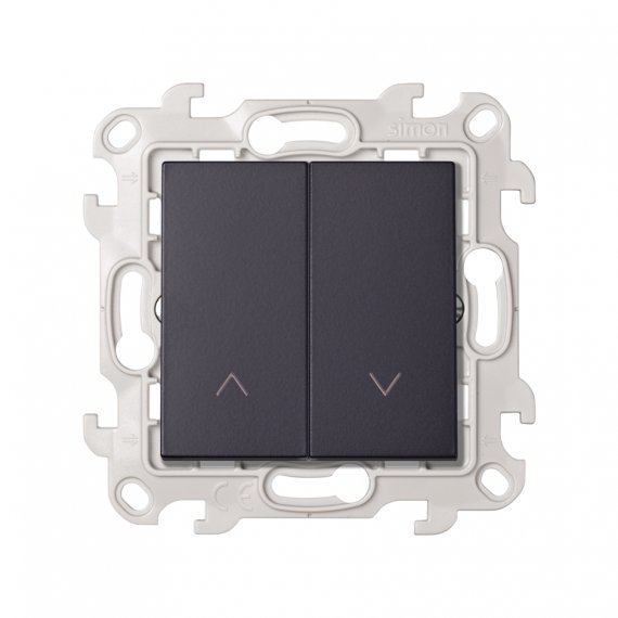 Фотография товара 'Simon 2410331-038 Двухклавишный кнопочный выключатель для жалюзи, с блокировкой, 10A 250В'