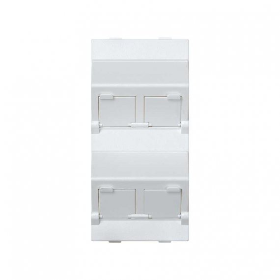 Фотография товара 'Simon S80C-9 Модуль S наклонный на 4 разъема RJ45 со шторками'