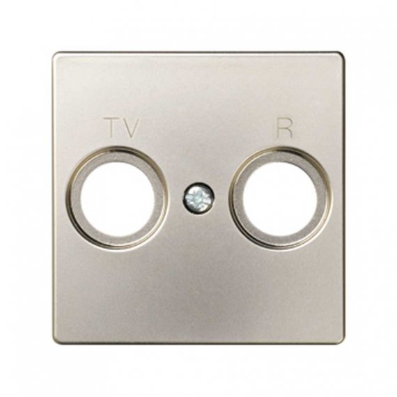 Фотография товара 'Simon 82053-34 Накладка для розетки R-TV+SAT с пикт."TV R", шампань, S82'