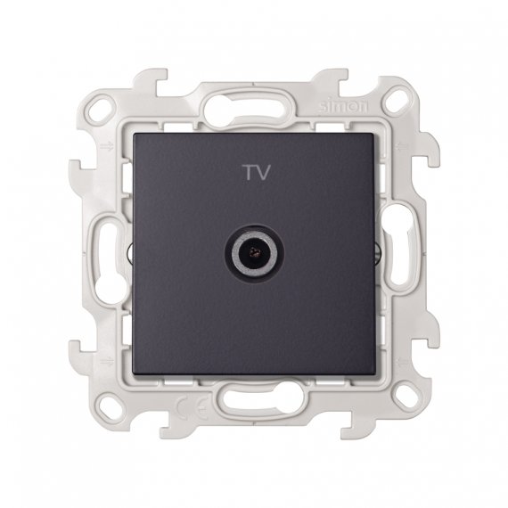 Фотография товара 'Simon 2450476-038 Розетка TV оконечная, графит, S24'