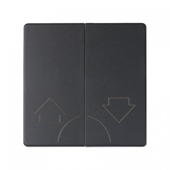 Фотография товара 'Simon 82029-38 Клавиша двойная для выкл-ля жалюзи без блок. и пикт."Стрелки", графит, S82'