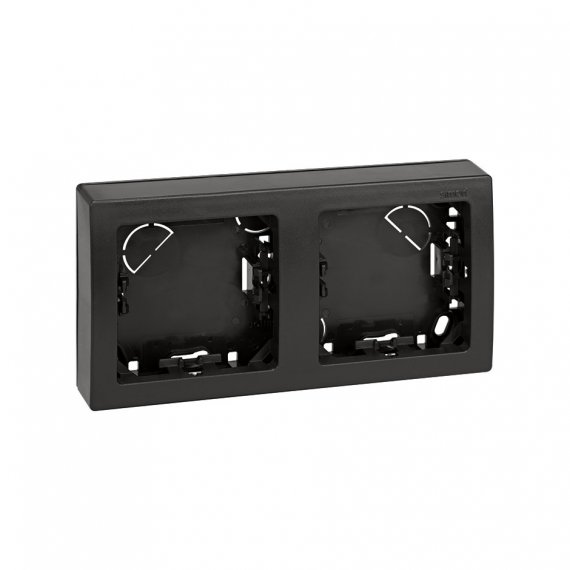 Фотография товара 'Simon 73620-62 Рамка на 2 поста для горизонтального монтажа цвета графит 73 Loft'